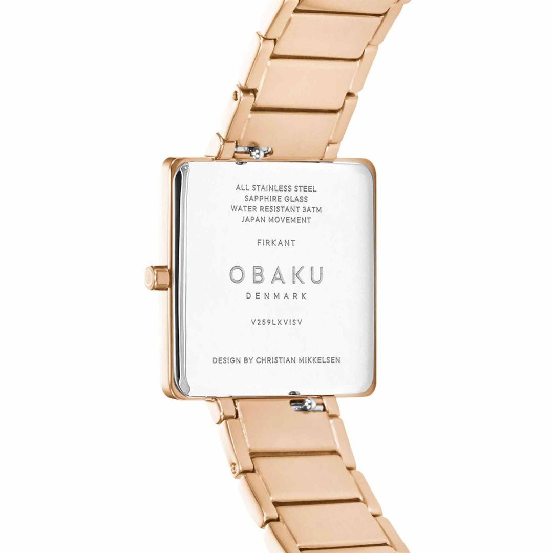 Obaku V259LXVISV Women's Firkant-Fuschia Wristwatch - H S Johnson