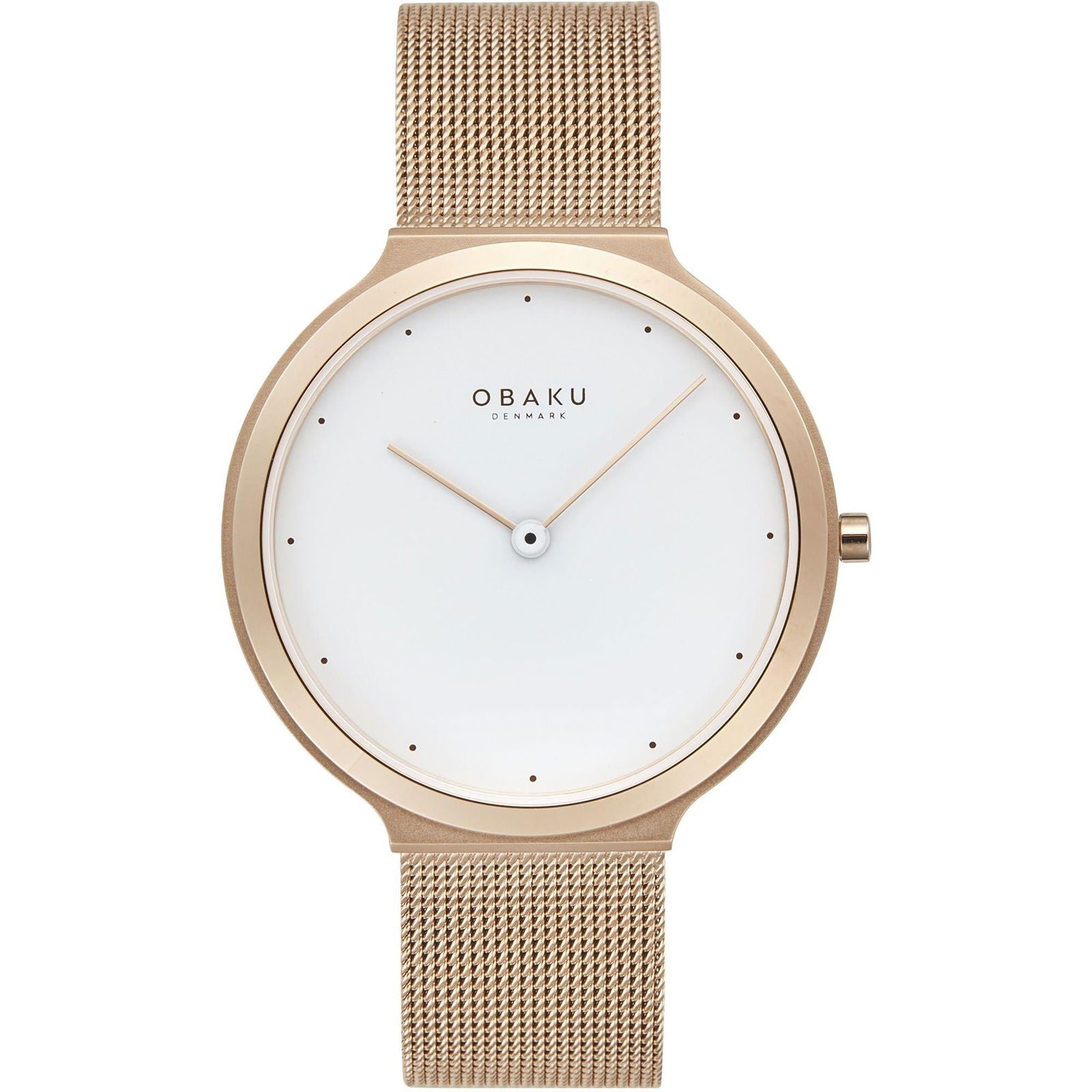 Obaku V269LXVWMV Satin Lille Rose Women s Steel Mesh Wristwatch