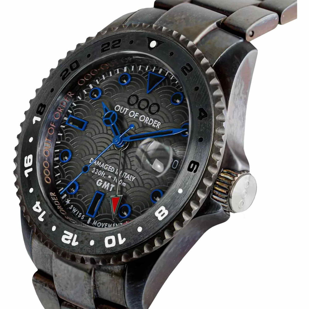 Out Of Order 001-19.TS Men's Shibuya Ultra Distressed GMT Wristwatch - H S Johnson