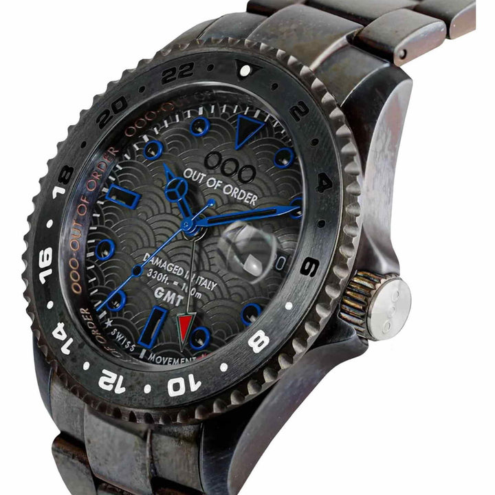 Out Of Order 001-19.TS Men's Shibuya Ultra Distressed GMT Wristwatch - H S Johnson