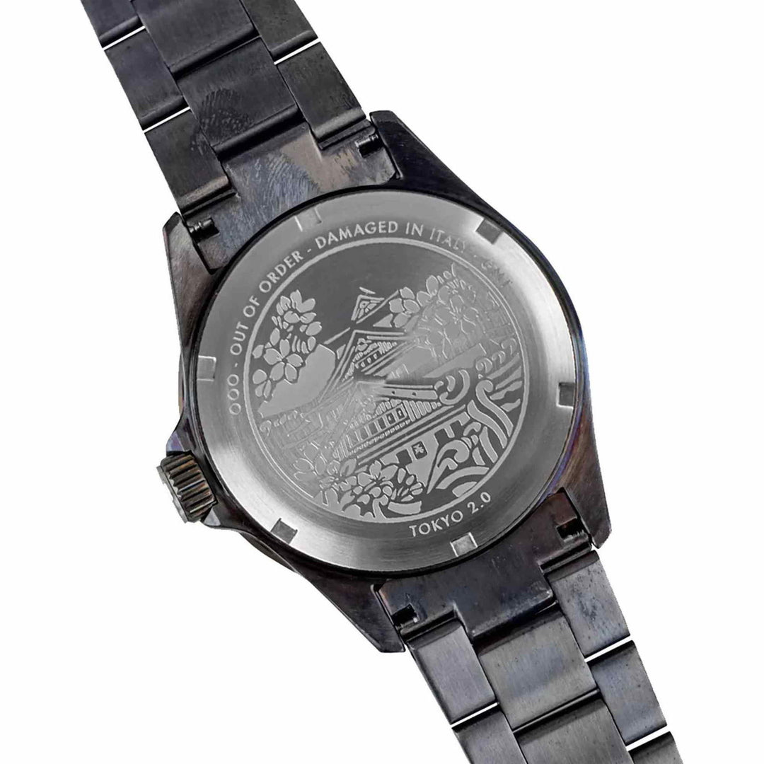 Out Of Order 001-19.TS Men's Shibuya Ultra Distressed GMT Wristwatch - H S Johnson