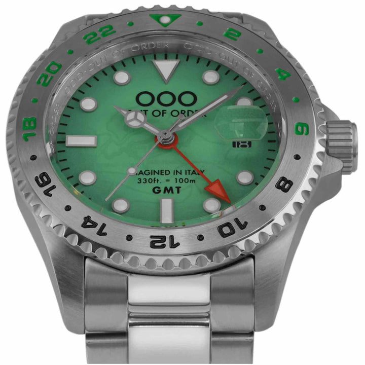 Out Of Order 001-19.VE.SS Men's Venezia Ultra Brushed GMT Wristwatch - H S Johnson