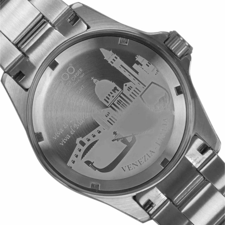 Out Of Order 001-19.VE.SS Men's Venezia Ultra Brushed GMT Wristwatch - H S Johnson