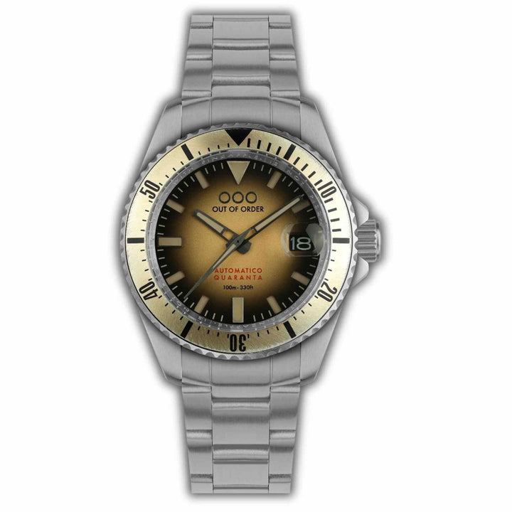 Out Of Order 001-21.SA.SS Sand Automatico Quaranta Ultra Brushed Wristwatch - H S Johnson
