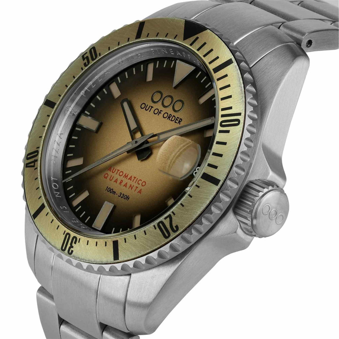 Out Of Order 001-21.SA.SS Sand Automatico Quaranta Ultra Brushed Wristwatch - H S Johnson