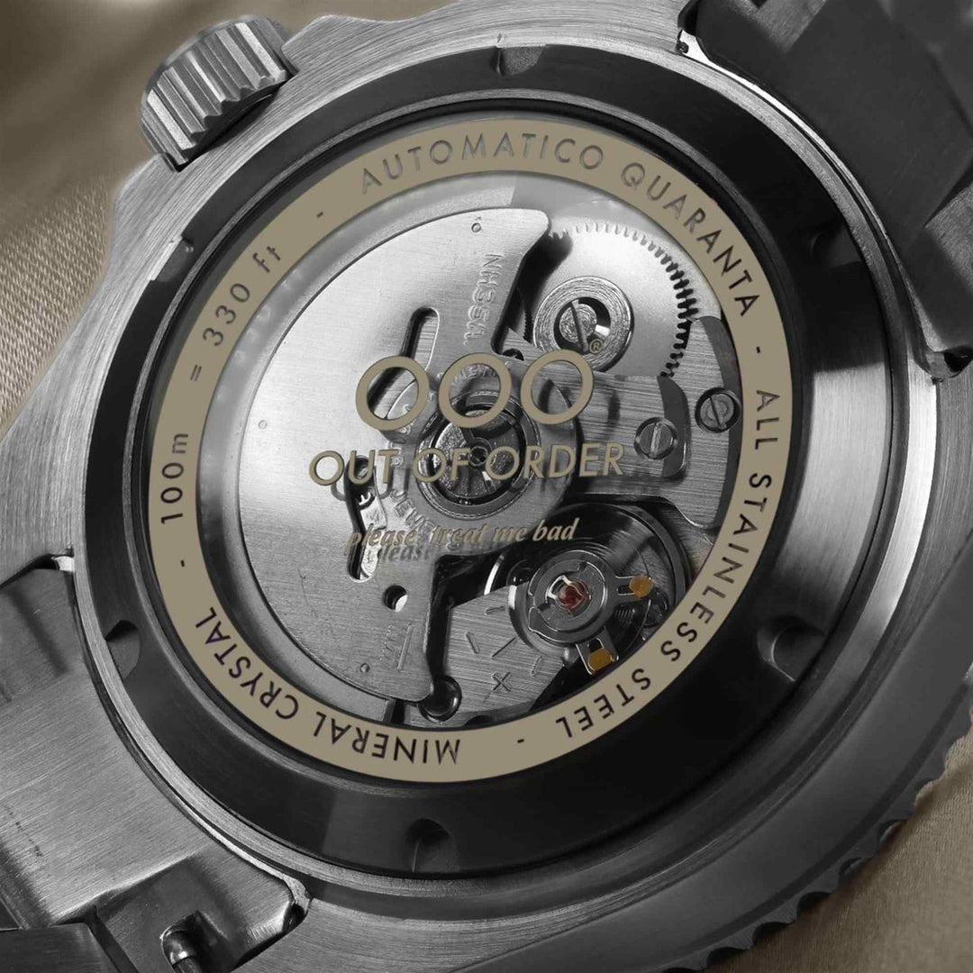 Out Of Order 001-21.SA.SS Sand Automatico Quaranta Ultra Brushed Wristwatch - H S Johnson