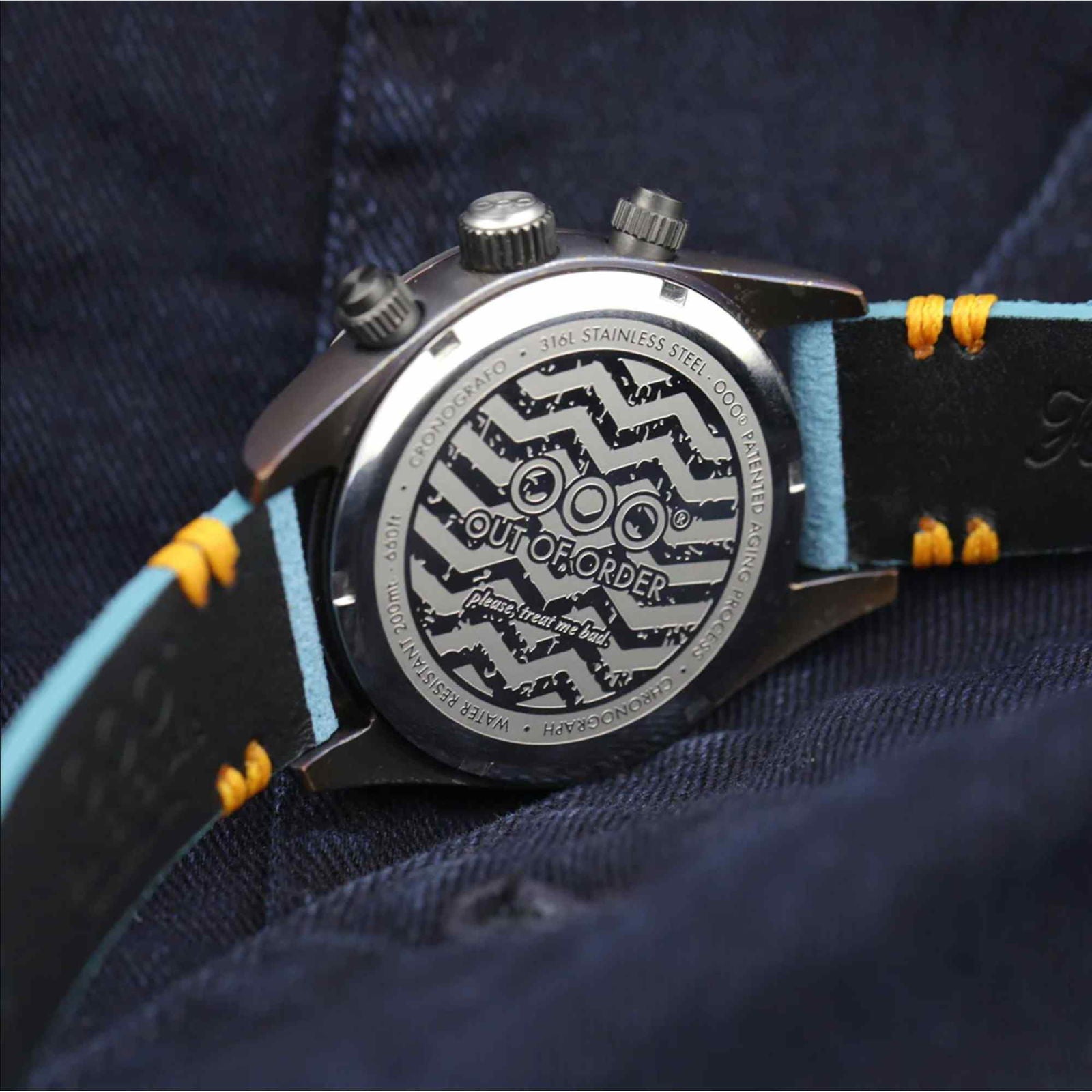 オーラ23   No1001 Out Of Order 001-23.AZ.AZ Men's Sporty Cronografo Azure