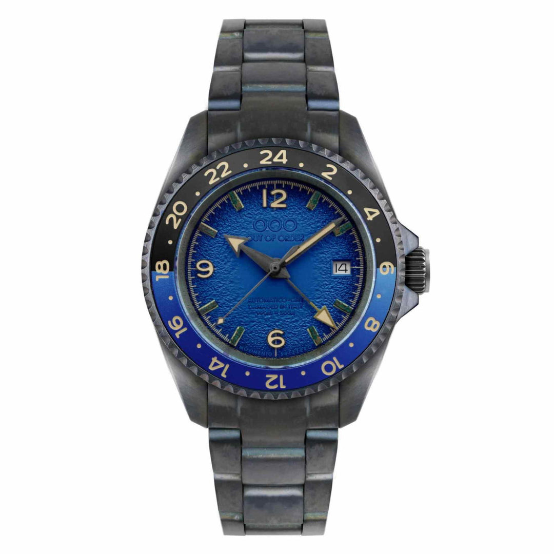 Out Of Order 001-24.BL Men's Automatic Blue Trecento Wristwatch - H S Johnson