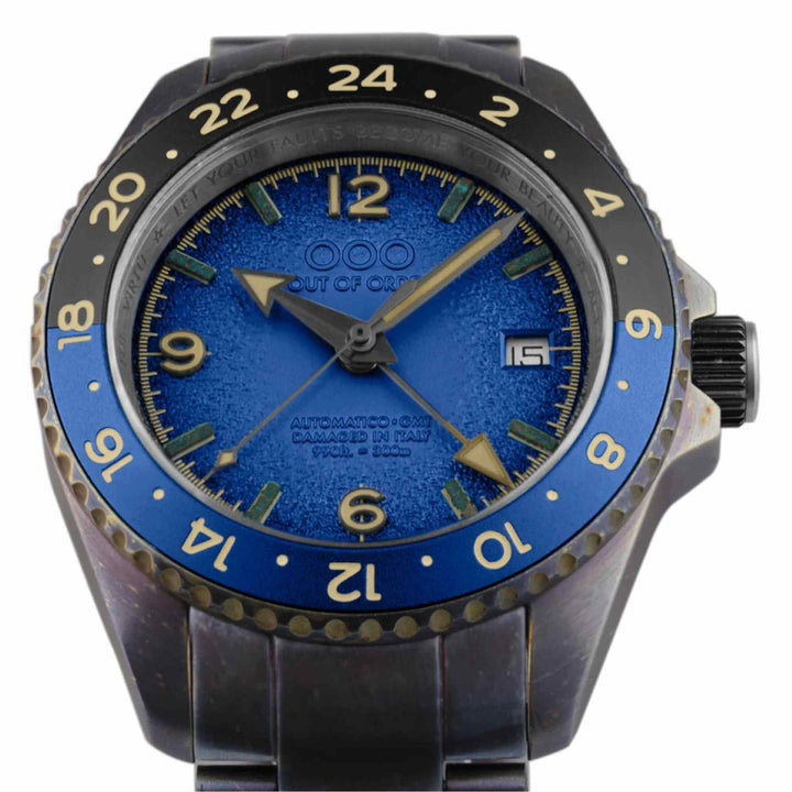 Out Of Order 001-24.BL Men's Automatic Blue Trecento Wristwatch - H S Johnson