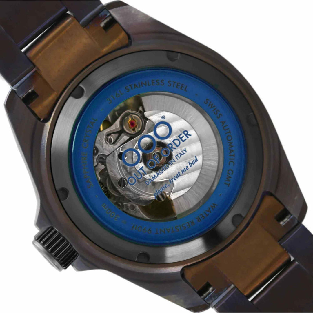 Out Of Order 001-24.BL Men's Automatic Blue Trecento Wristwatch - H S Johnson
