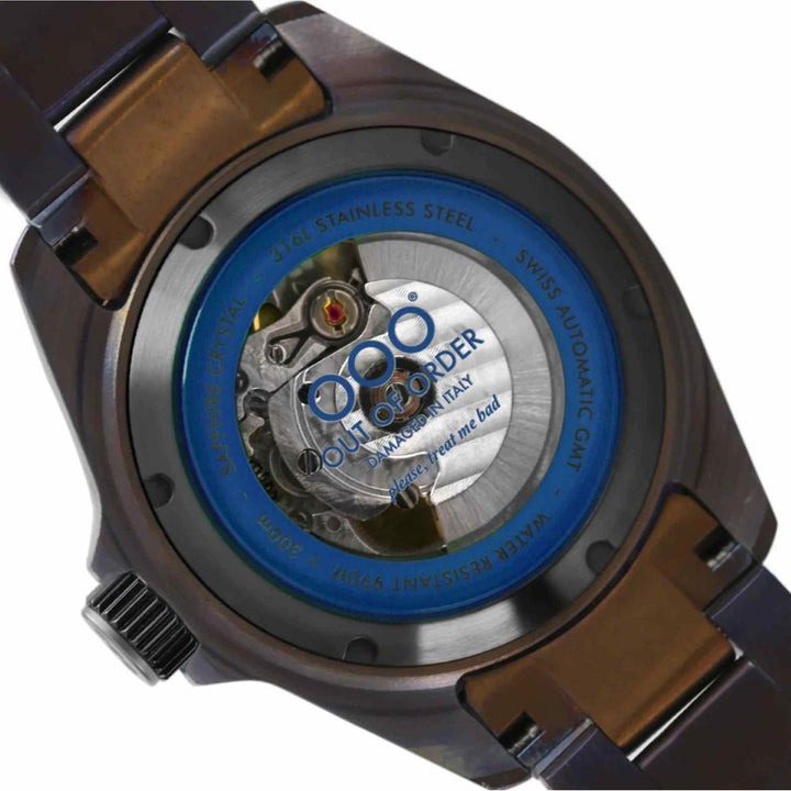 Out Of Order 001-24.BL Men's Automatic Blue Trecento Wristwatch - H S Johnson