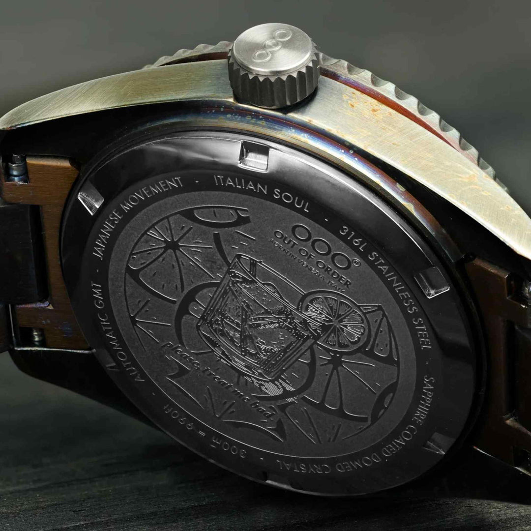 Out Of Order 001-25.NE.BAND Men's Negroni Auto GMT Ultra Distressed Wristwatch - H S Johnson