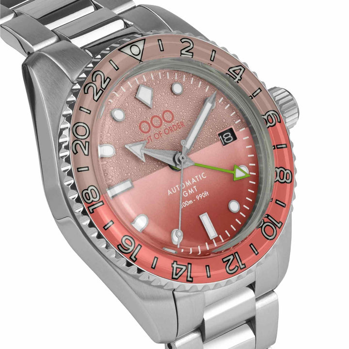 Out Of Order 001-25.PA.BAND.SS Men's Paloma Auto GMT Ultra Brushed Wristwatch - H S Johnson
