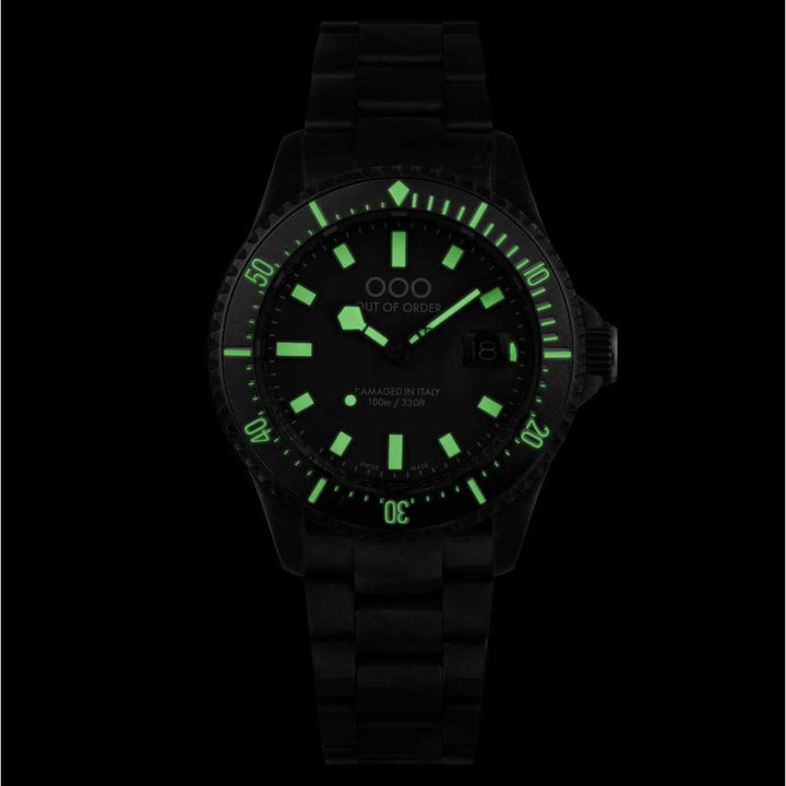Out Of Order 001-27.NE.GR Black Casanova Ultra Distressed Wristwatch - H S Johnson