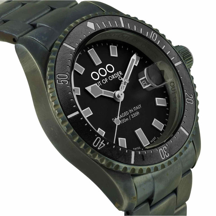 Out Of Order 001-27.NE.GR Black Casanova Ultra Distressed Wristwatch - H S Johnson