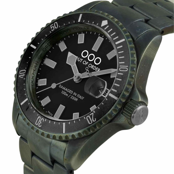 Out Of Order 001-27.NE.GR Black Casanova Ultra Distressed Wristwatch - H S Johnson