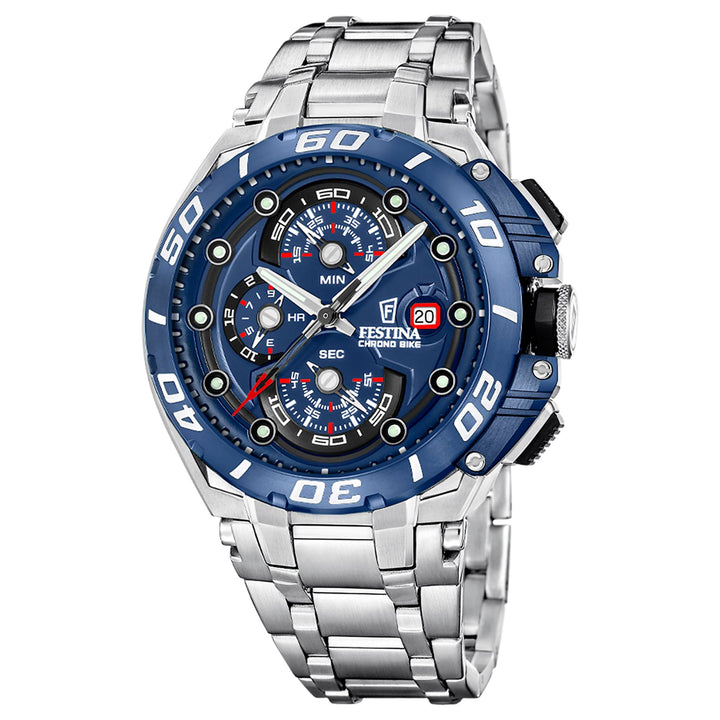 Festina F20754/4 Men's Chrono Bike Steel Bracelet Watch
