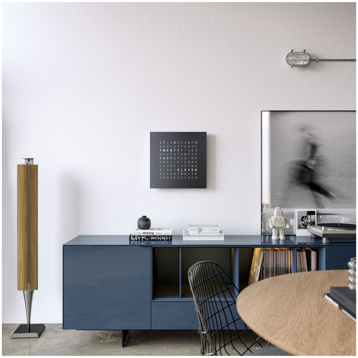 Qlocktwo QT5ENBLPC-UK 45 Black Pepper White Body Clock