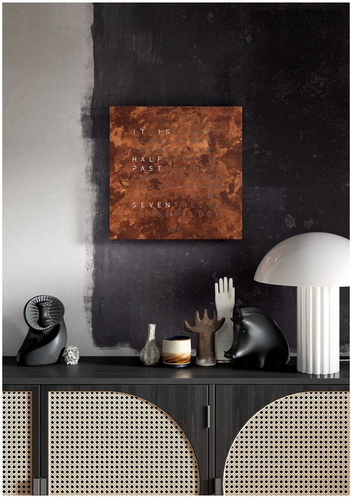Qlocktwo QT5BLENRT-UK 45 Creator's Edition Rust Black Clock