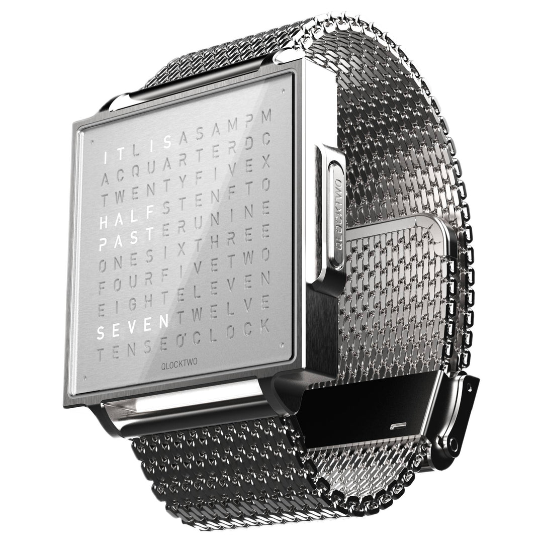 Qlocktwo QW38EN3BRBMBRN  W Fine Steel Quartz Watch