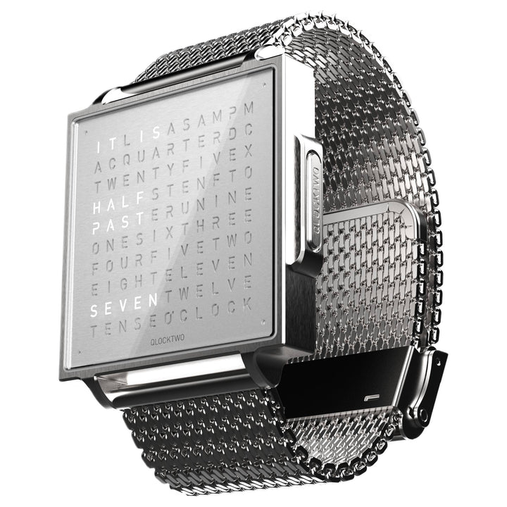 Qlocktwo QW38EN3BRBMBRN  W Fine Steel Quartz Watch