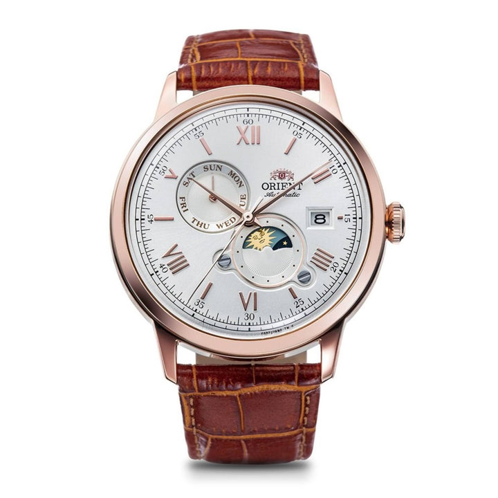 Orient RA-AK0801S30B Mechanical Classic Watch, Leather Strap Wristwatch