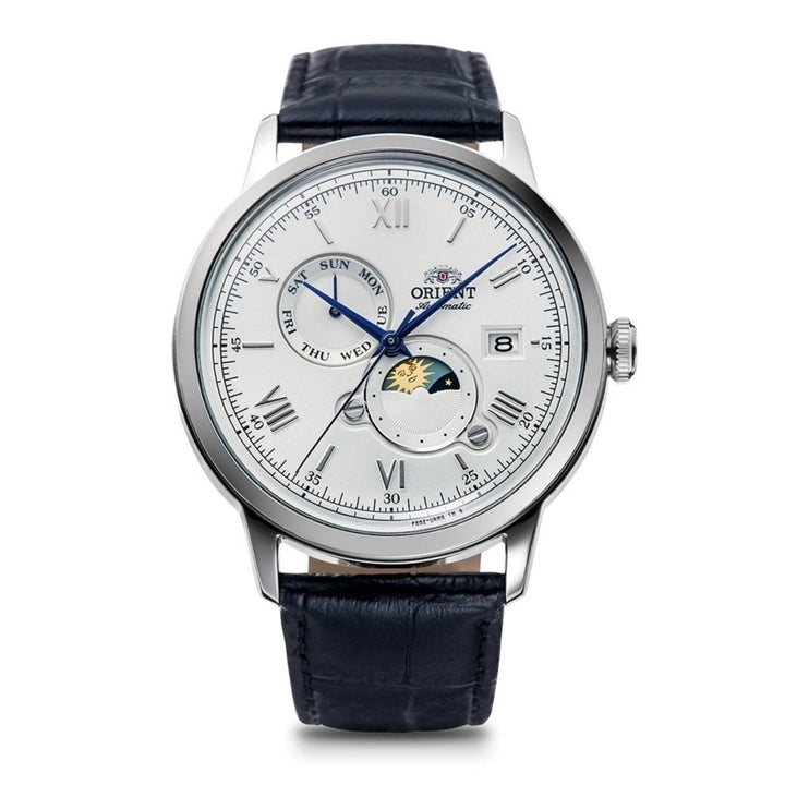 Orient RA-AK0802S30B Mechanical Classic Watch, Leather Strap Wristwatch