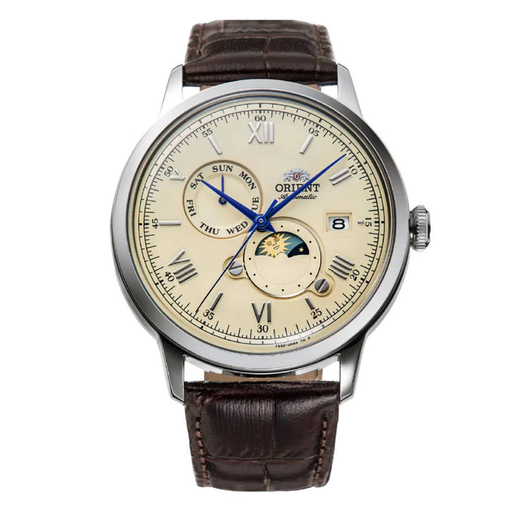Orient RA-AK0803Y30B Mechanical Classic Watch, Leather Strap Wristwatch