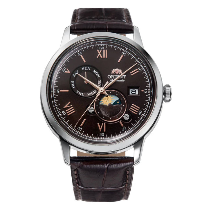 Orient RA-AK0804Y30B Mechanical Classic Watch, Leather Strap Wristwatch