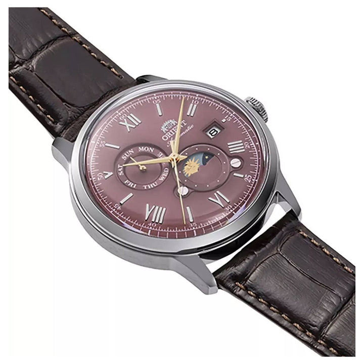 Orient RA-AK0807R30B Mechanical Classic Watch, Leather Strap Wristwatch