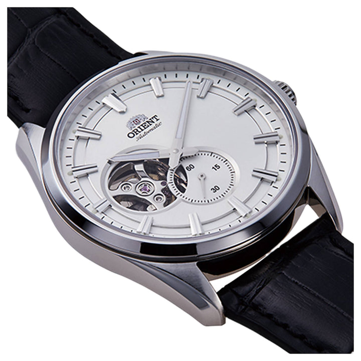 Orient RA-AR0004S30B Contemporary Open Heart Silver Dial Automatic Wristwatch
