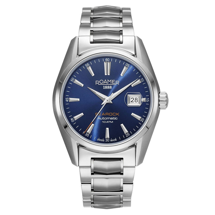 Roamer 210665 41 45 20 Men's Searock Automatic Blue Dial Wristwatch - H S Johnson