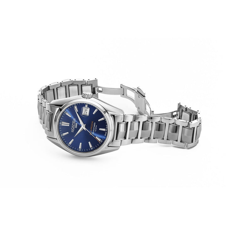 Roamer 210665 41 45 20 Men's Searock Automatic Blue Dial Wristwatch - H S Johnson