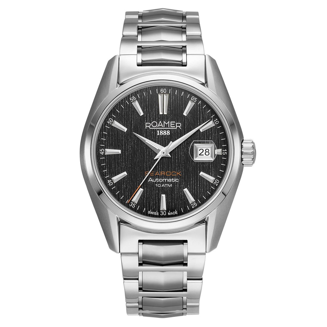 Roamer 210665 41 55 20 Men's Searock Automatic Black Dial Wristwatch - H S Johnson