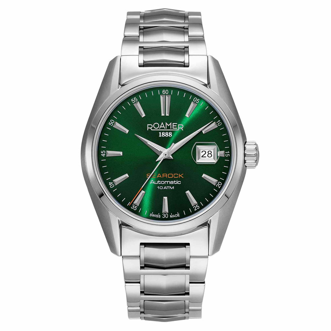Roamer 210665 41 75 20 Searock Automatic Green Dial Wristwatch - H S Johnson