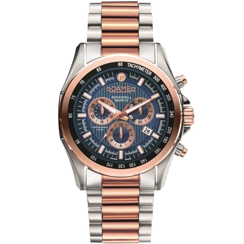 Roamer 220837 49 45 20 Two Tone Rockshell Mark III Chronograph Wristwatch - H S Johnson