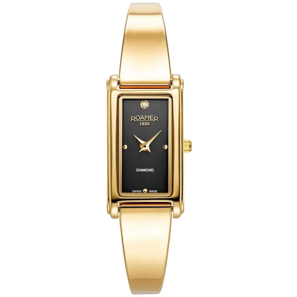 Roamer 866845 48 55 20 Elegance Diamond Gold Tone Watch