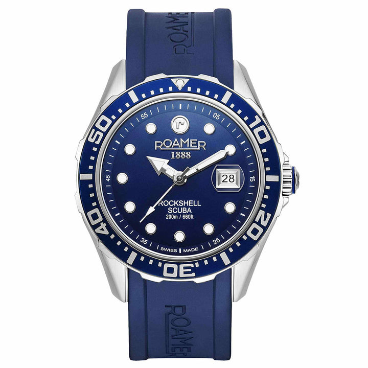 Roamer 867833 41 45 02 Men's Rockshell Mark III Scuba Silicone Wristwatch - H S Johnson
