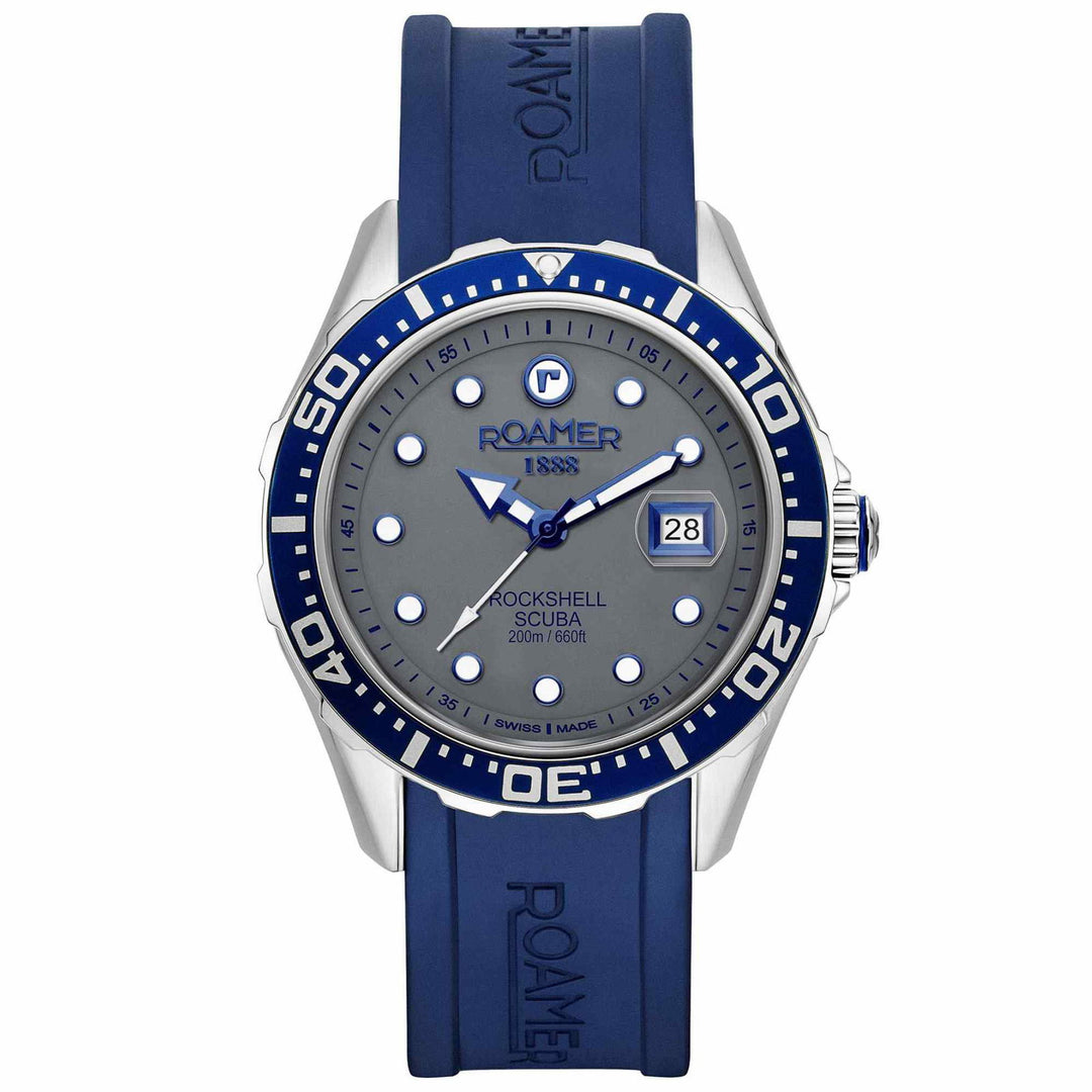 Roamer 867833 41 55 02 Men's Rockshell Mark III Scuba Silicone Wristwatch - H S Johnson