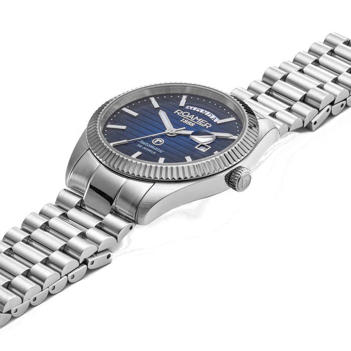 Roamer 981666 41 45 50 Daydate II Automatic Steel Bracelet Wristwatch - H S Johnson
