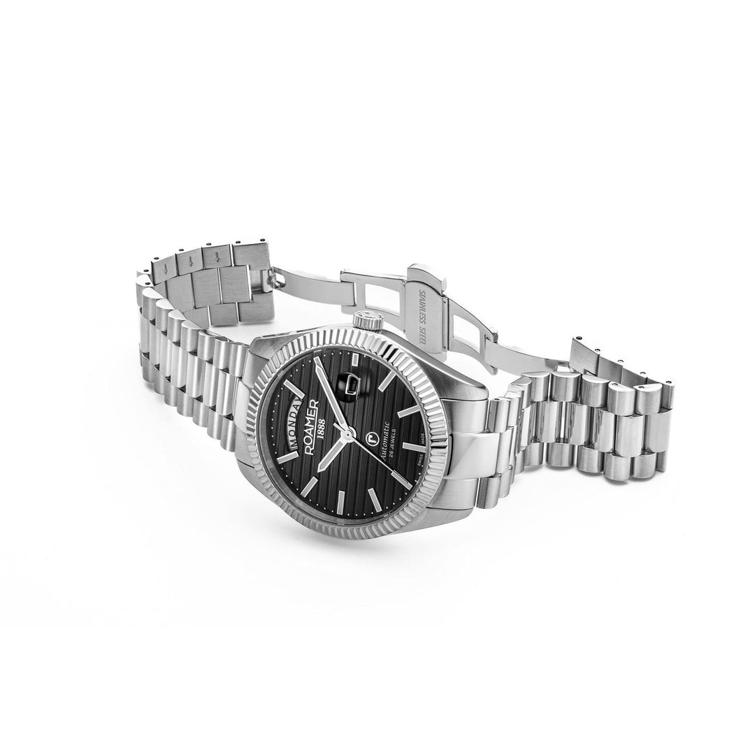 Roamer 981666 41 85 50 Daydate II Automatic Steel Bracelet Wristwatch - H S Johnson