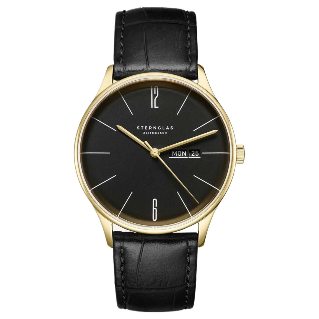 Sternglas S01-BE04-HE03 Men's Berlin Black Leather Watch