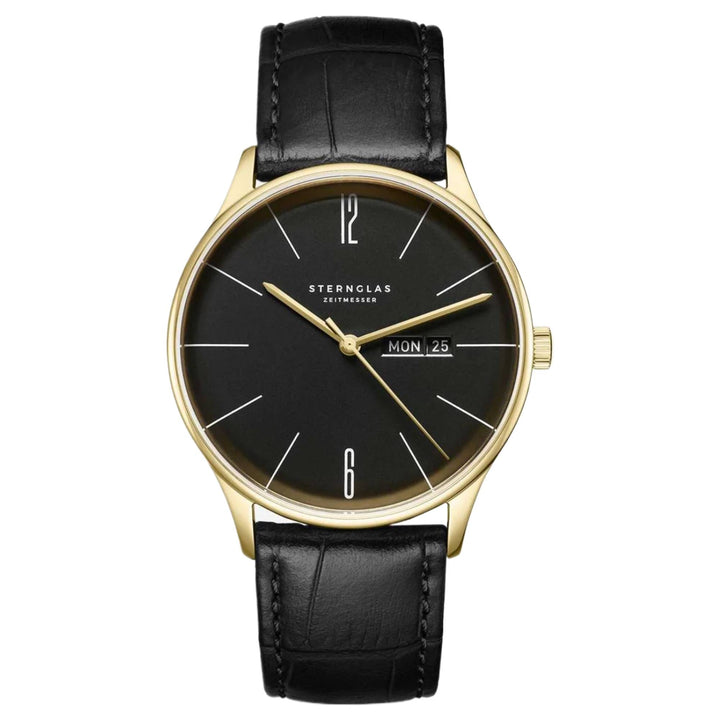 Sternglas S01-BE04-HE03 Men's Berlin Black Leather Watch