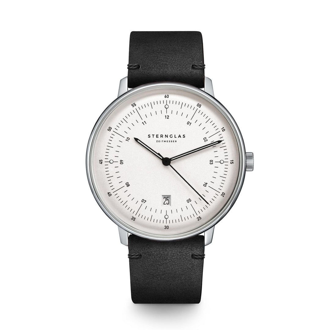 Sternglas S01-HH10-VI15 Hamburg Silver Satin Dial Wristwatch