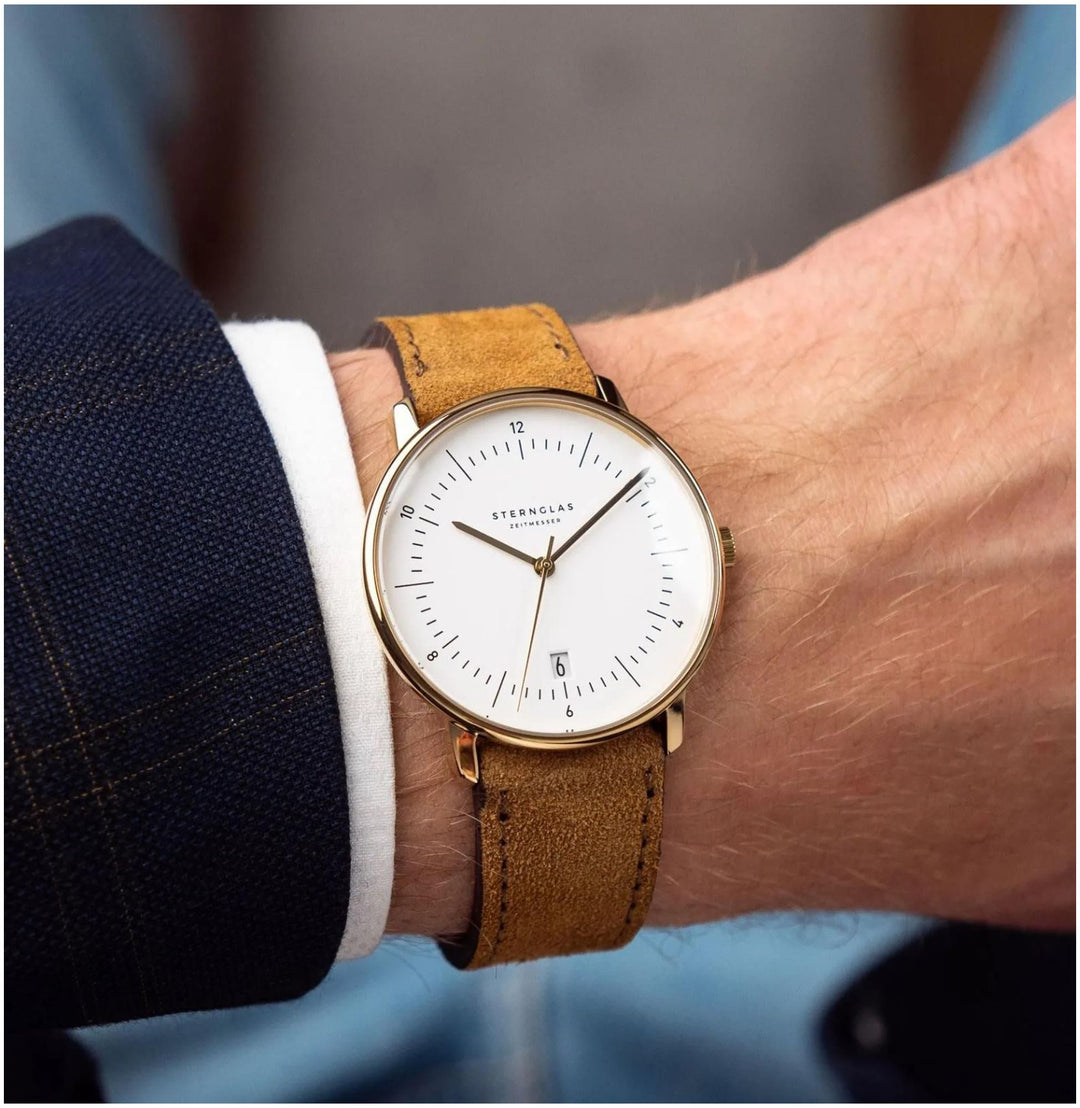 Sternglas S01-NAE02-WL02 Men's Naos Leather Strap Watch