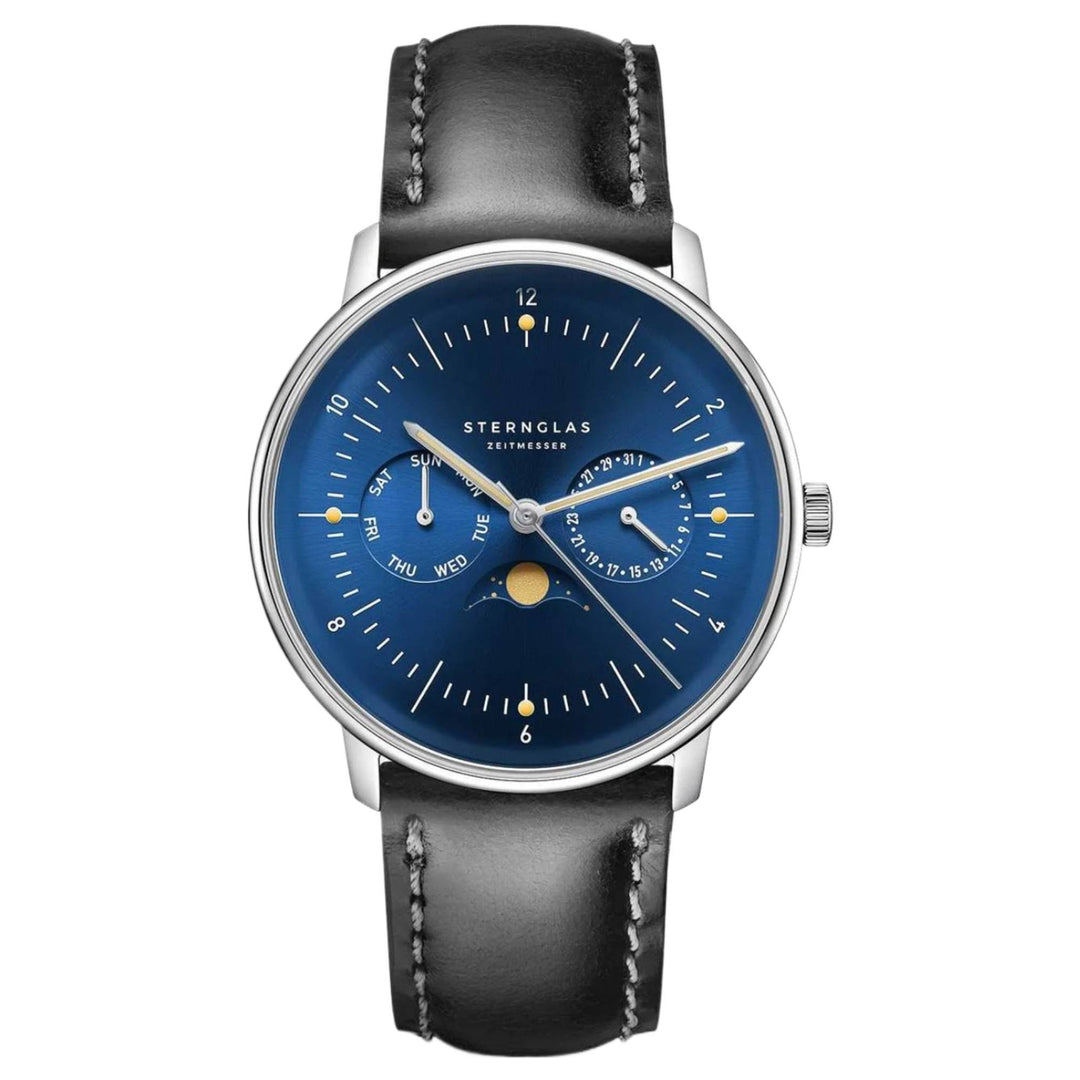 Sternglas S01-NM06-BR02  Men's Naos Moonphase Watch