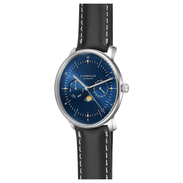 Sternglas S01-NM06-BR02  Men's Naos Moonphase Watch