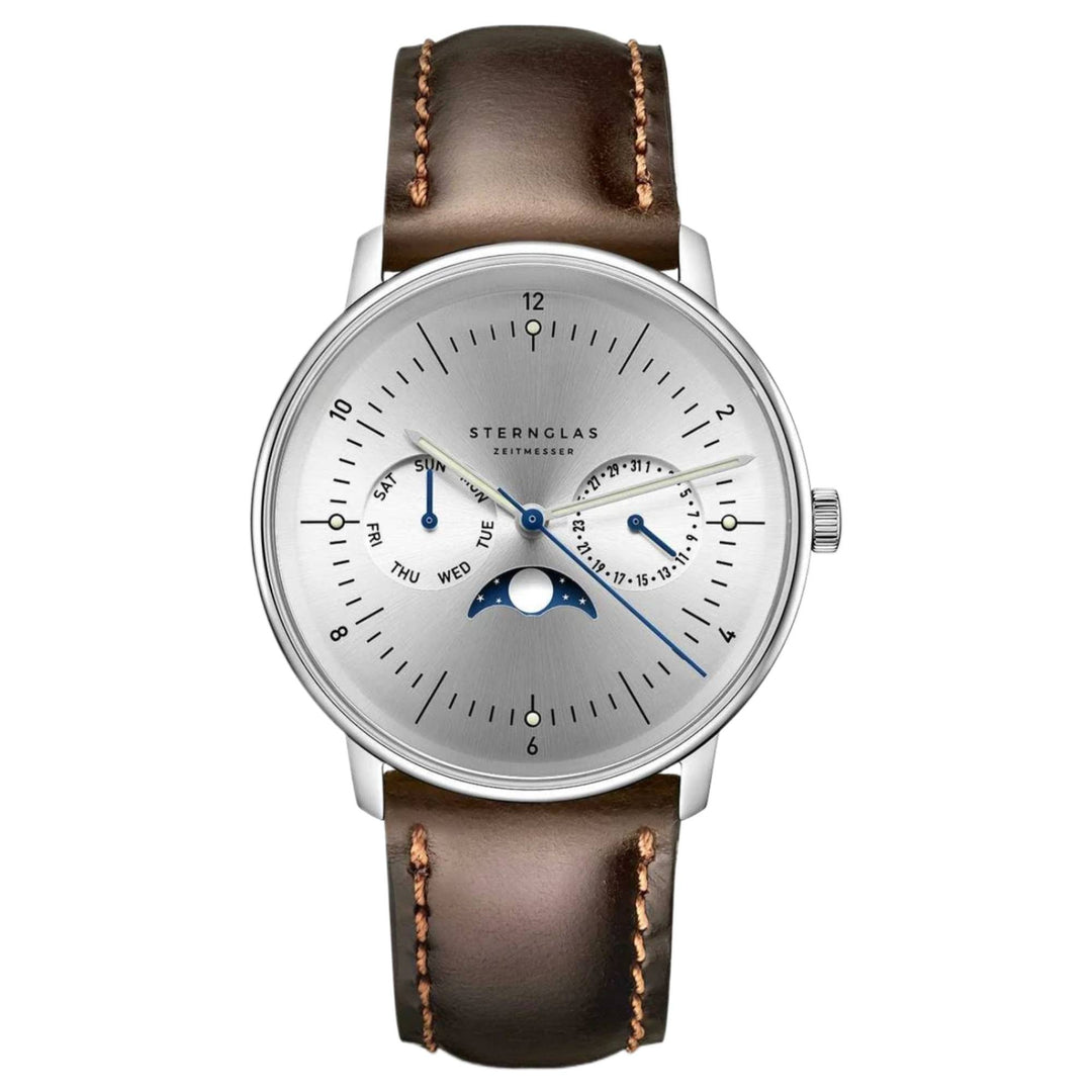 Sternglas S01-NM52-BR03  Men's Naos Moonphase Watch