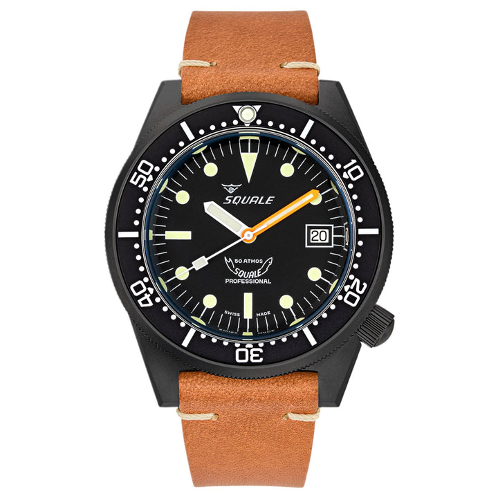 Squale 1521DLCBK.PC 500 Meter Swiss Automatic Dive Watch