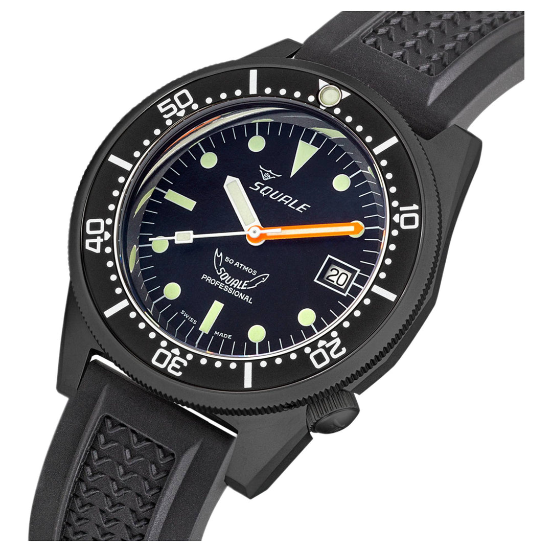 Squale 1521DLCBK.VO 500 Meter Swiss Automatic Dive Watch